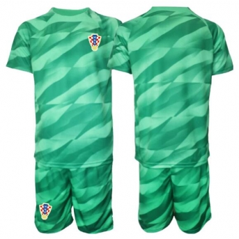 Billige Fotballdrakt Kroatia Keeper Replika Bortedraktsett Barn VM 2026 Kortermet (med bukser)